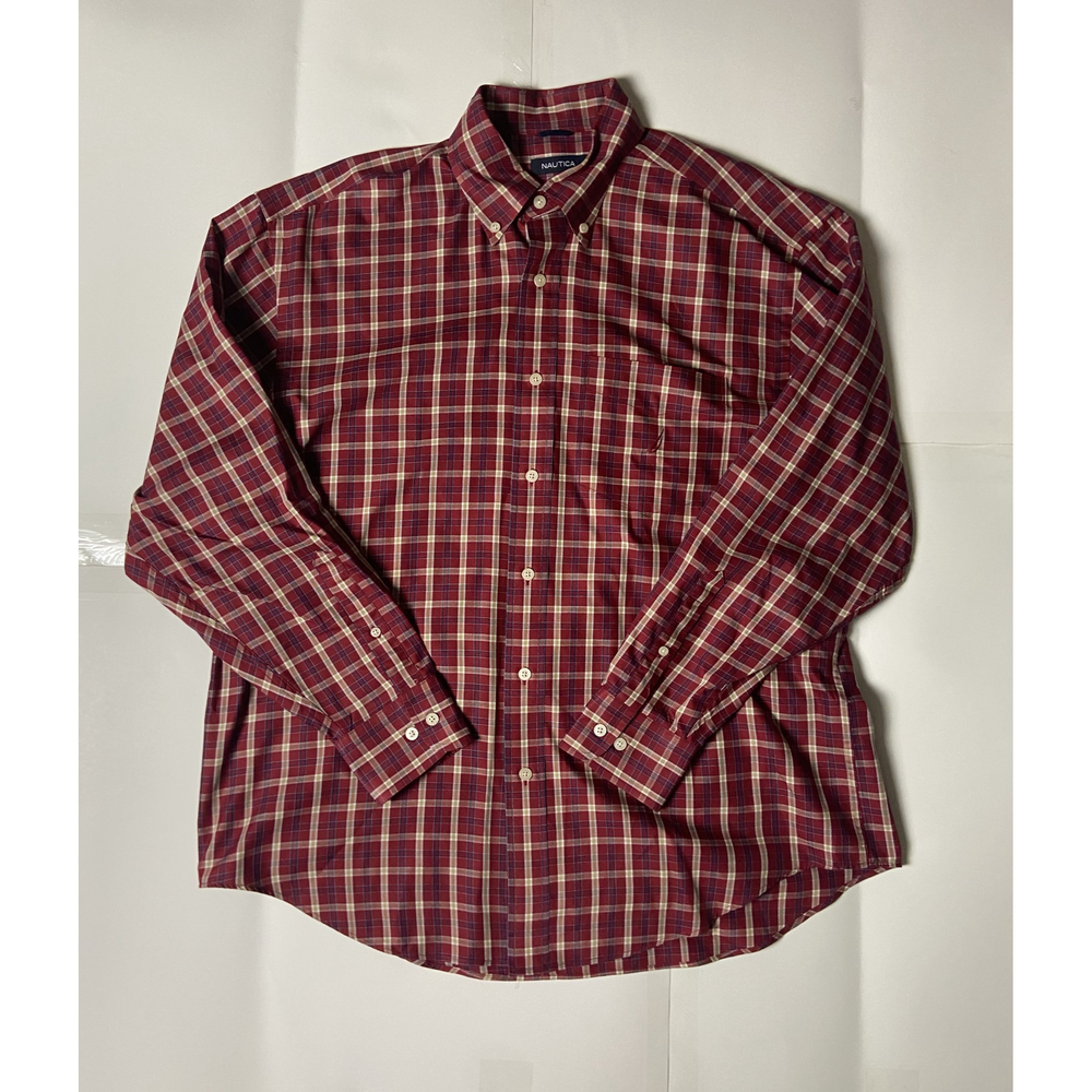 Nautica Men's Large Long Sleeve Polo